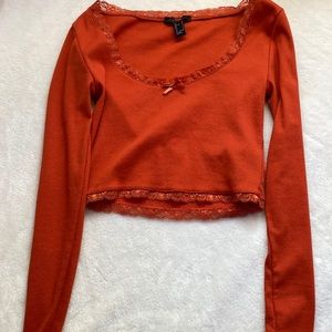 Lace long sleeve shirt